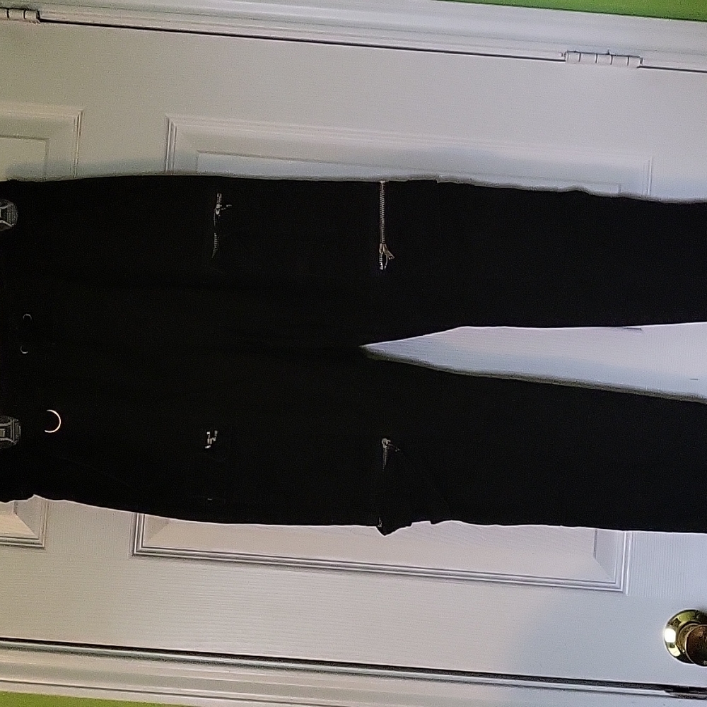 Black Punk zipper pants Hot Topic Emo Womens jeans